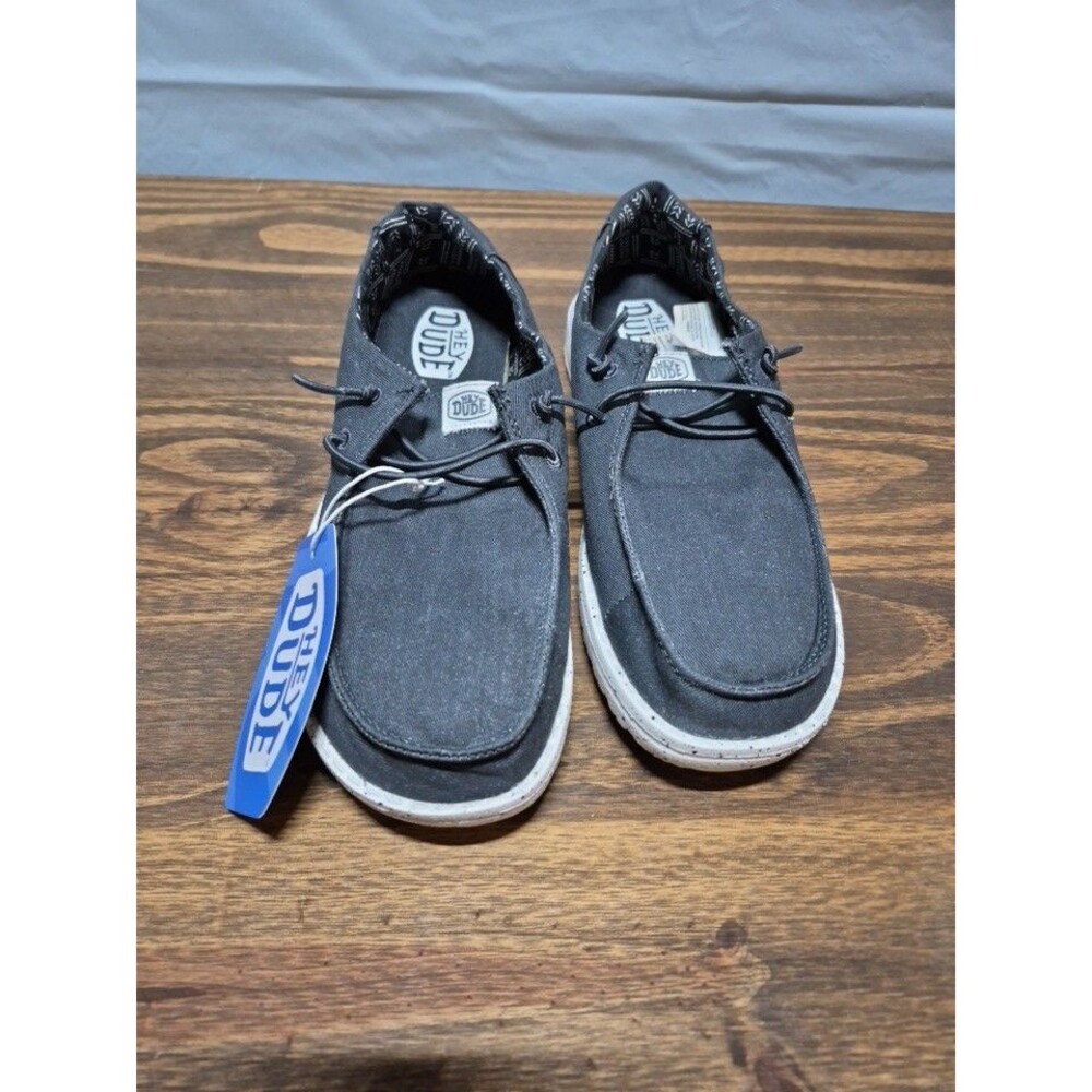 Hey Dude Wendy Stretch Canvas Black Comfort Slip-On Women's Shoes US Size 6